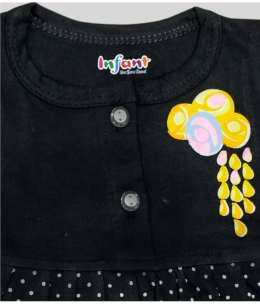 INFANT Pack of 1 Baby Girls Cotton Frock ( Black ) view 2