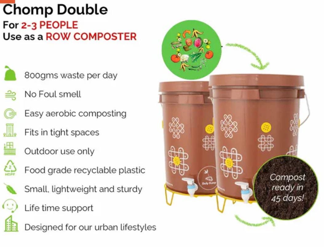 Chomp Compost Kit - Easy Row Compost Bins for Homes view 2