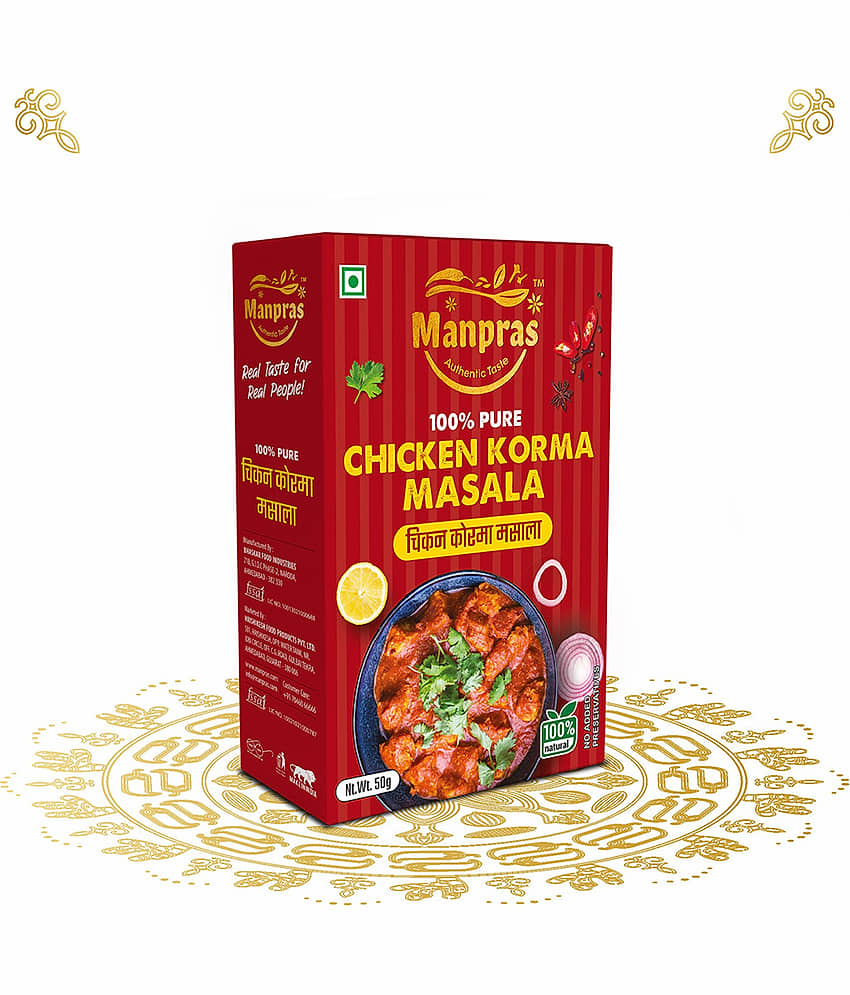 MANPRAS CHICKEN KORMA 50GMS [ PACK OF 5 ] Masala 250 gm view 2