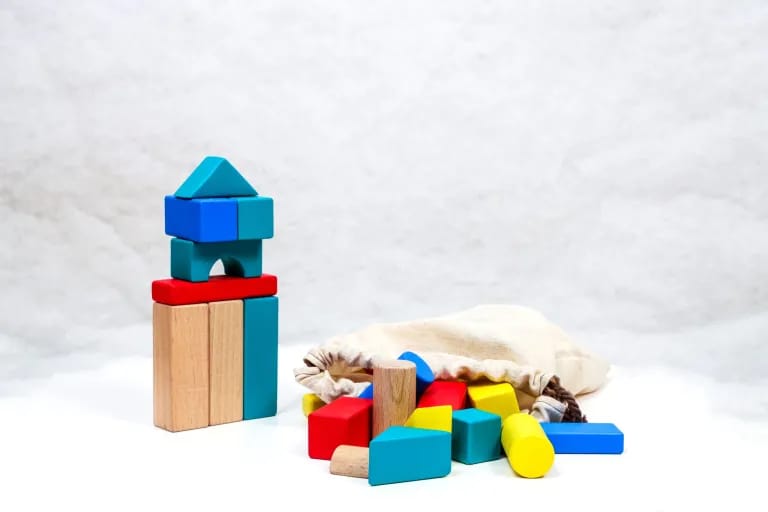 Wooden Building Blocks 48 PCS| Eco-Friendly Montessori Wooden Kids Toys view 2