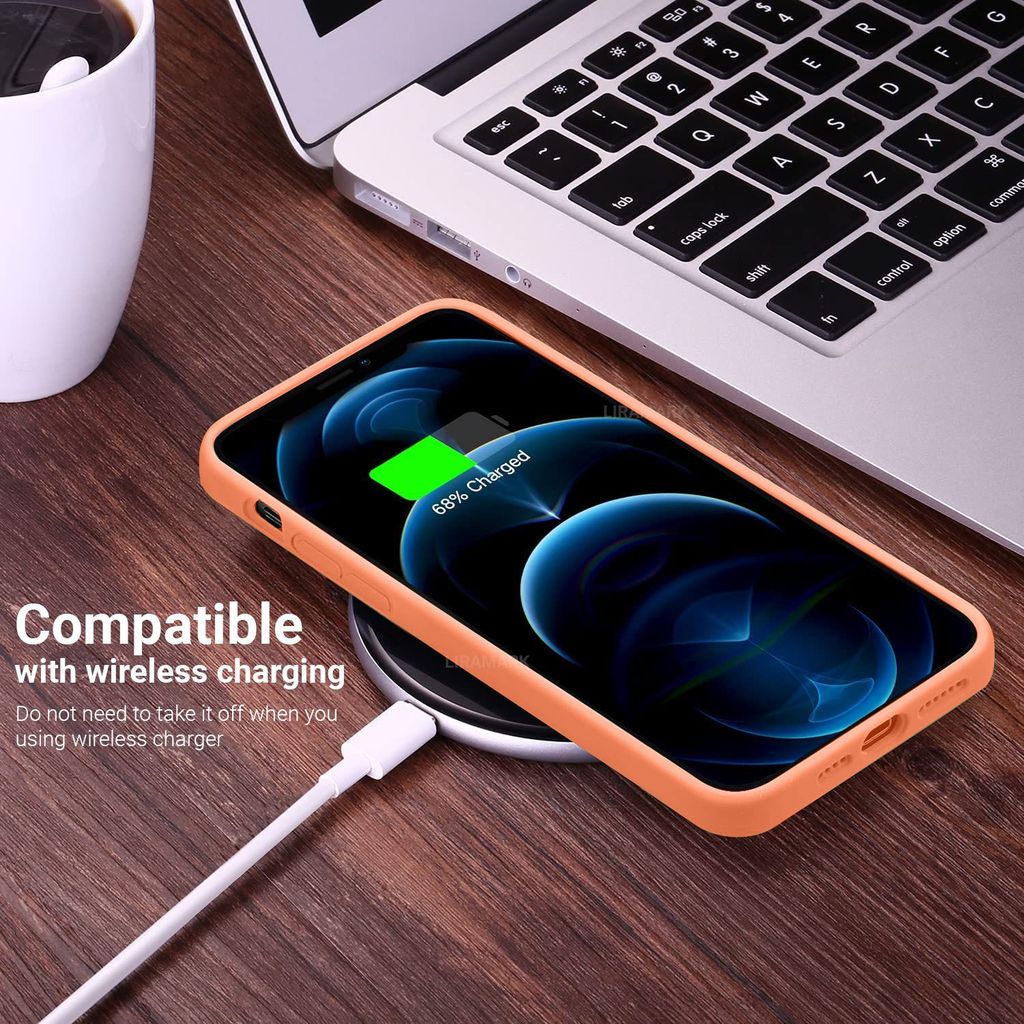 LIRAMARK Liquid Silicone Soft Back Cover Case for Apple iPhone 12 Pro Max (6.7 inch) view 2