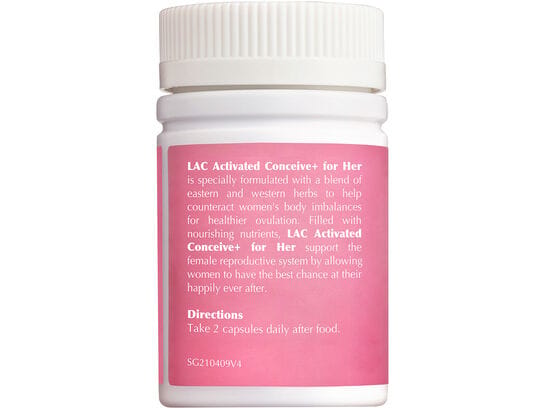 LAC Activated Conceive+ For Her 60caps view 2