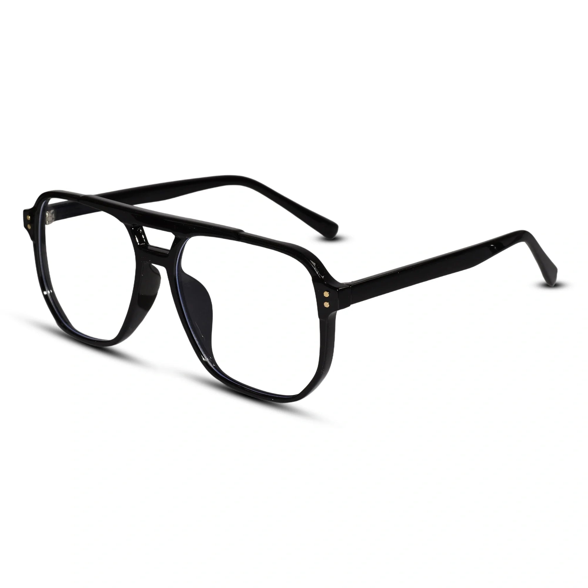 Black Marshall Rrectangular Eyeglasses For Men LKE8935-BLK