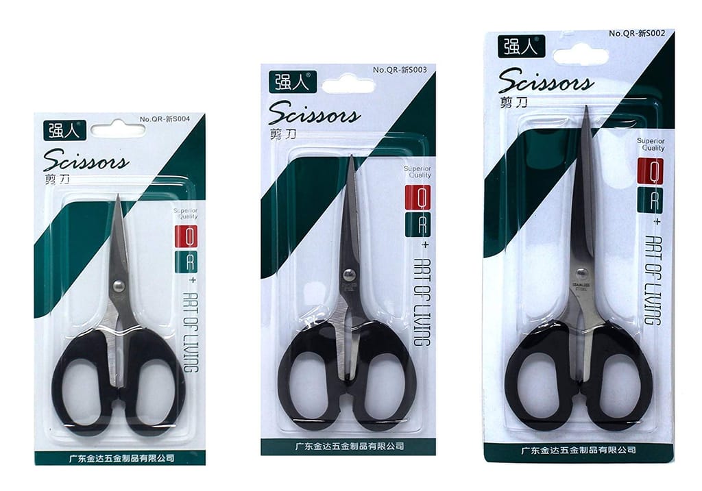 INDRICO Stainless Steel Scissors With Plastic Handle Set of 3 view 2