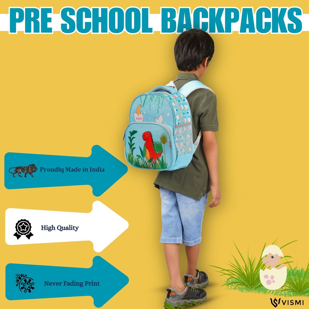 VISMIINTREND School Bags for Kids | School Backpack Bags | Water Resistant | Casual | Picnic | Travel | 2 to 5 Years Pre School Bags | Bag for Boys | Girls view 2