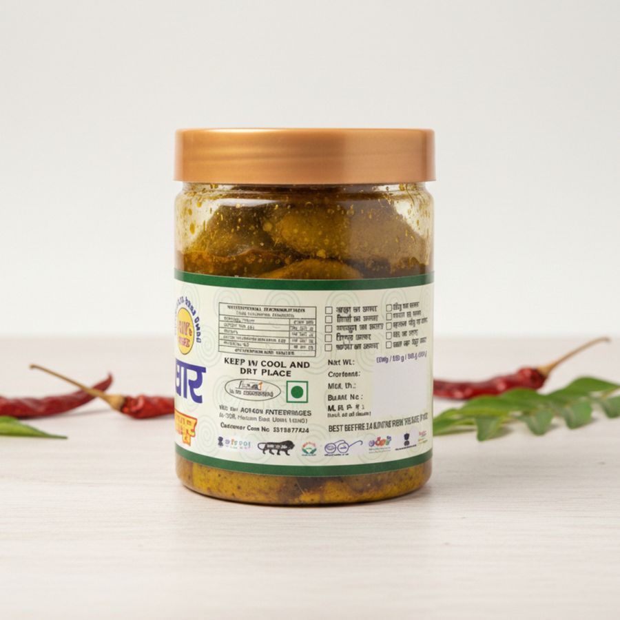 GREEN CHILLI STUFF PICKLE I BHARWA HARI MIRCH KA AACHAR I SPICY GREEN CHILLI PICKLE (1KG) - 1 kg view 2