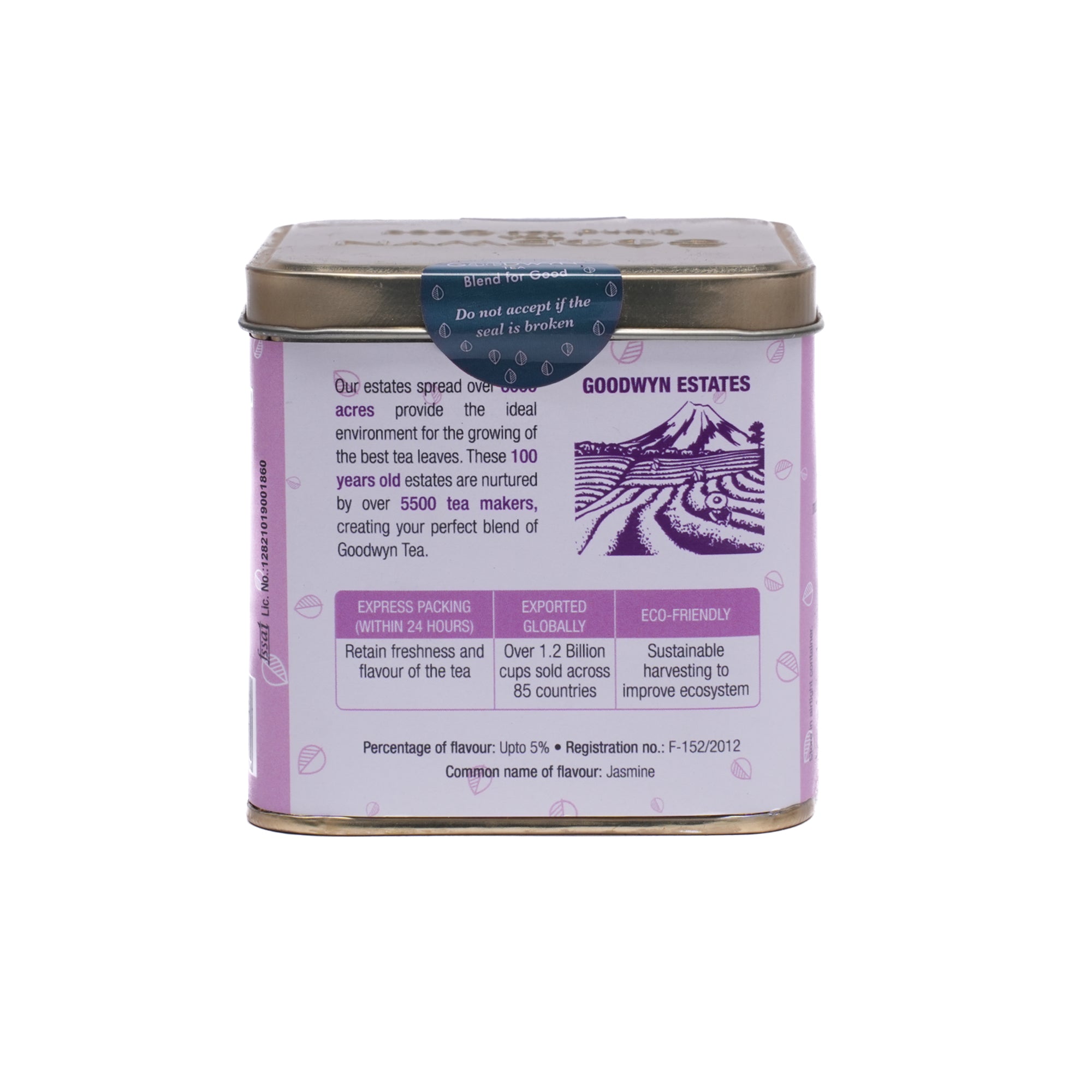 Goodwyn Jasmine Green Tea (100 gm) | Herbal Tea with Real Jasmine Blossom | 100% Natural Loose Tea | Low Caffeine Non Bitter | Rich in Antioxidants view 2