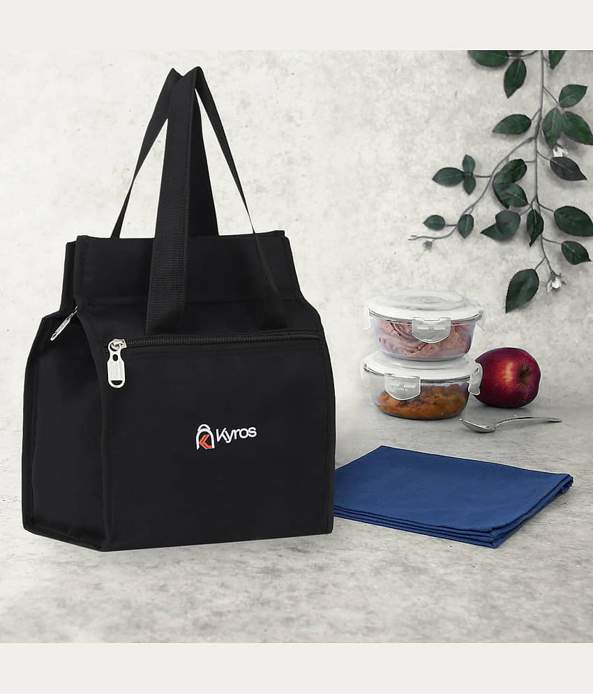 Kyros Black Polyester Lunch Bag Pack of 1 view 2