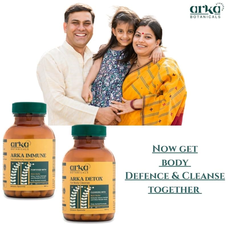 Arka Botanicals Immunity Bundle | Arka Immune & Arka Detox | Enhanced Immune Support & Effective Detox | Herbal Supplements for Overall Wellness & Balance view 2