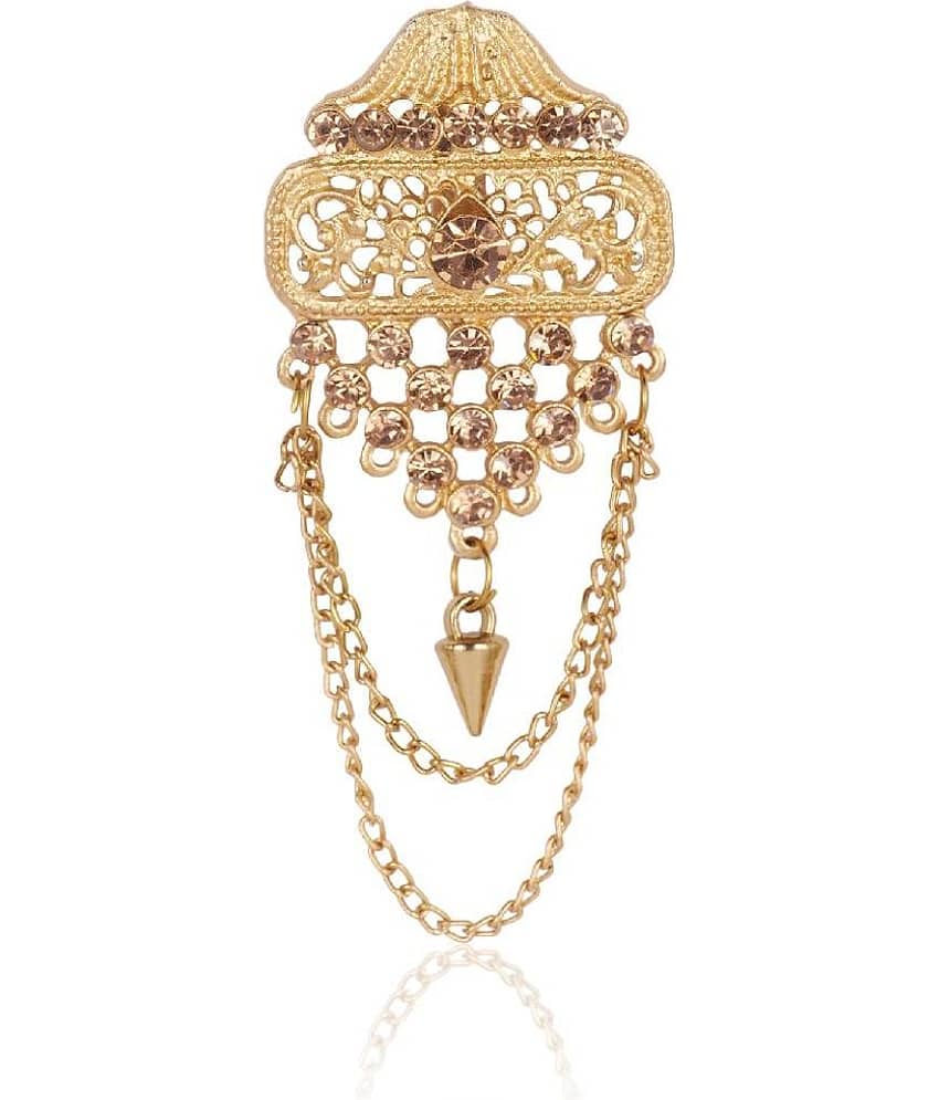 Dulha groom sherwani Necklace/Moti Mala for Men for wedding | Groom Mala and Brooch Set view 2