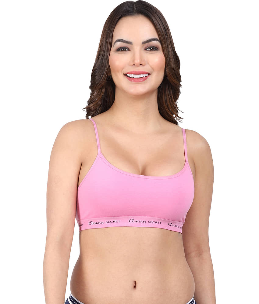 AMOUR SECRET Pack of 1 Cotton Blend Non Padded Teenage Bra For Women ( White )