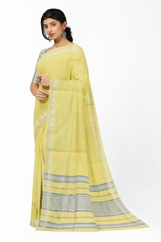 APCO Handloom - Women's Rahajmundry Pure Cotton Grey Handloom Saree (Angara Handloom Saree) 60 view 2