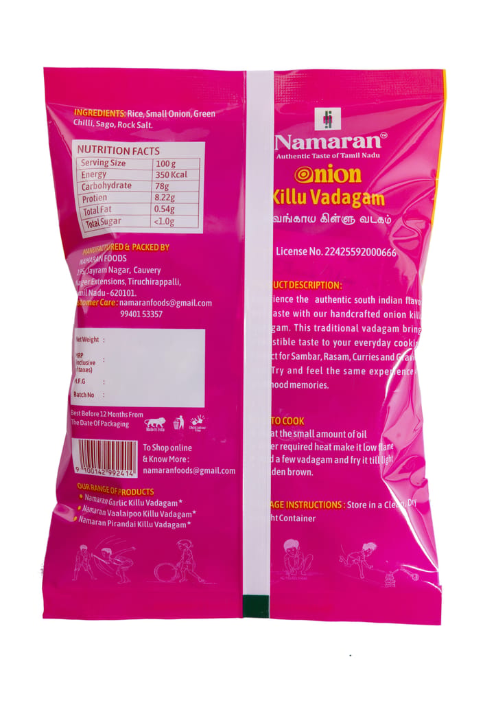 Namaran Onion Killu Vadagam 150g Pack view 2