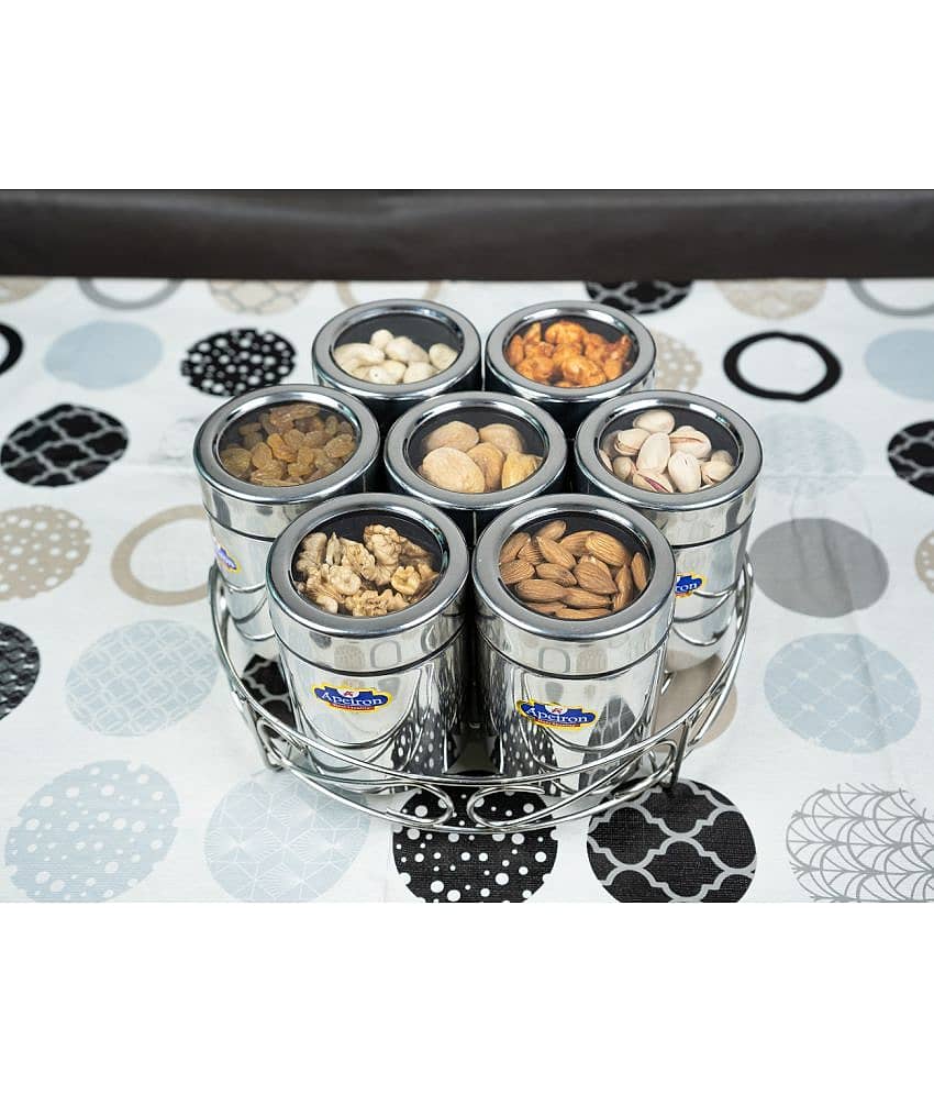 APEIRON - Steel Silver Spice Container ( Set of 1 - 400ml Each ) view 2