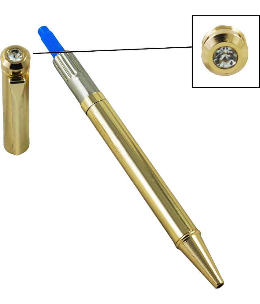 auteur 1420 18KGP Gold Finish Ball Pen , Brass Body With A Zircon On Top Stunning Best Ball Pen Gift Set For Men & Women Professional Executive Office, Nice Pens view 2