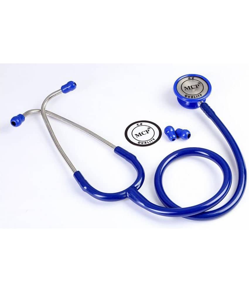 Mcp MCP Dual Head Adult Aluminium Stethoscope- Blue 25 cm Adult