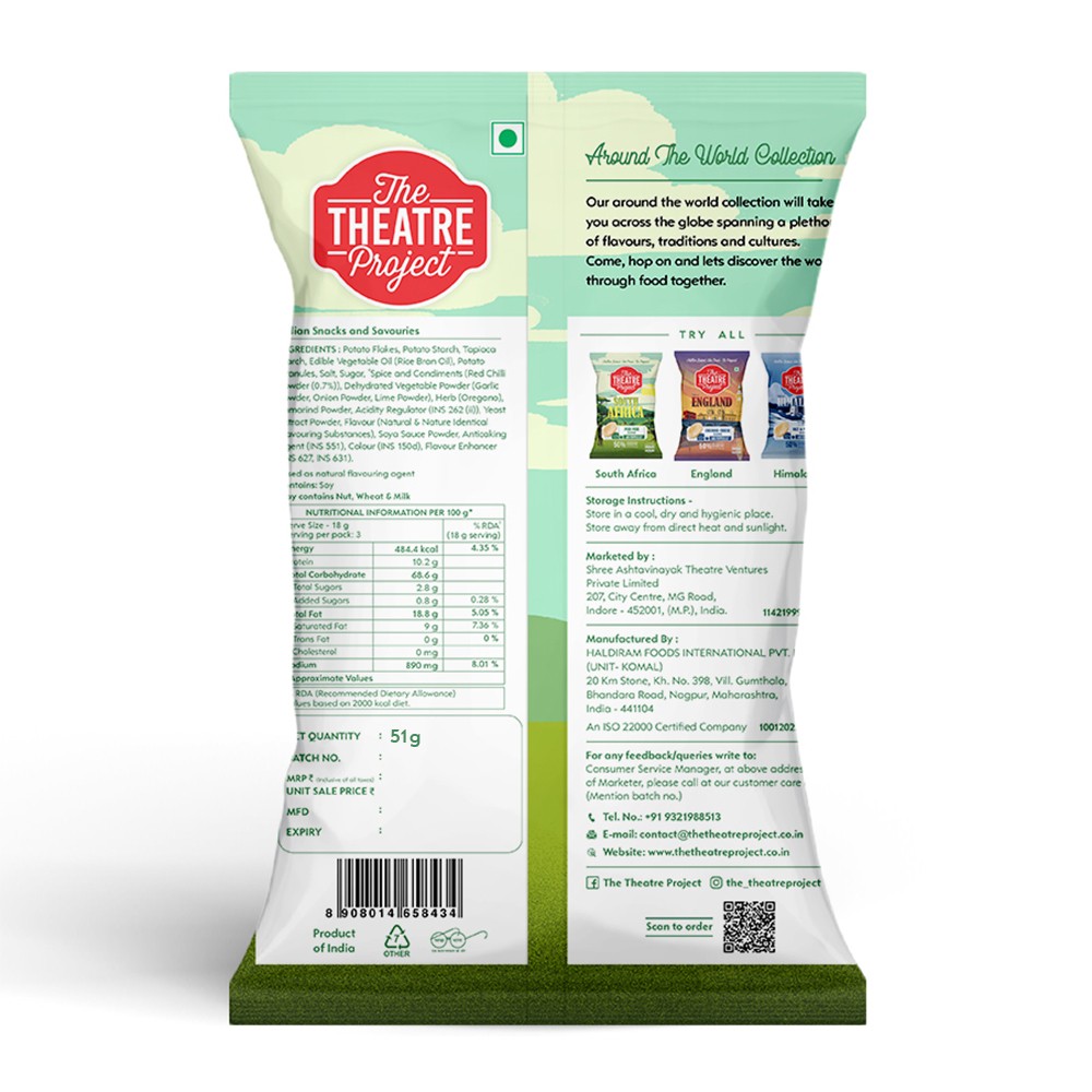 TTP Air Popped Chips - South Africa Peri Peri - 51 gms view 2