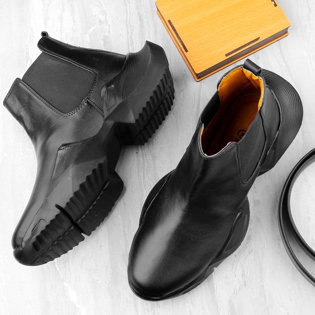 Bxxy's Faux Leather Comfort Wear Premium Chelsea Boots for Men view 2