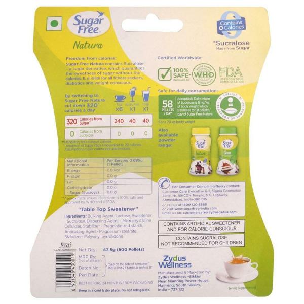 Sugar Free Natura Low Calorie Sweetener 500 Pellets view 2