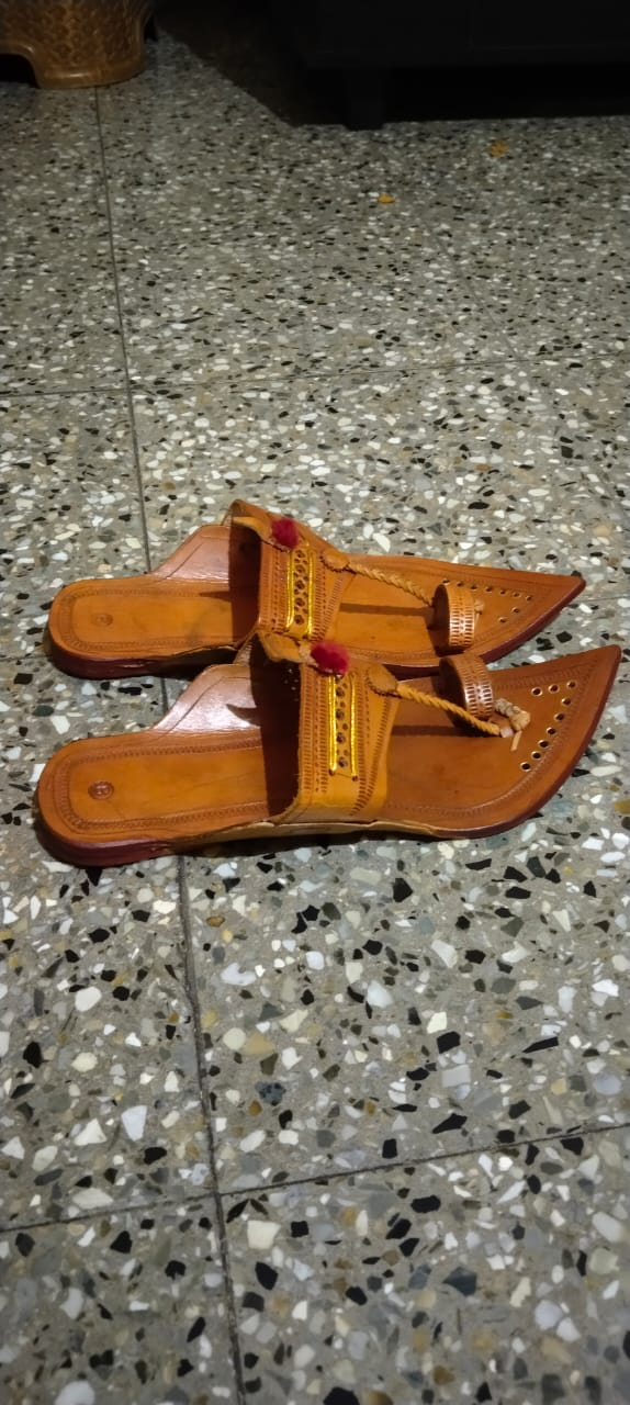 Hand Crafted Leather Kolapuri Chappals (No-8) view 2
