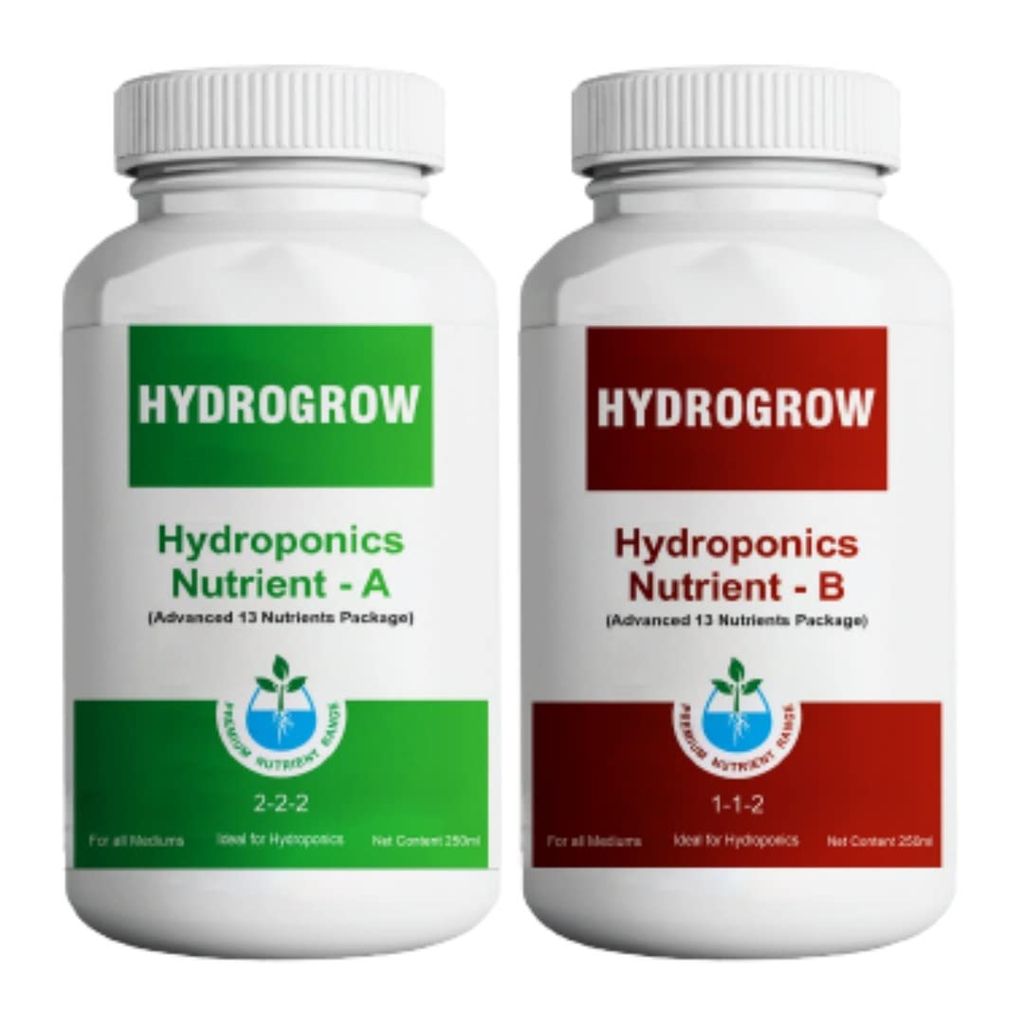 Garden Genie Hydroponic Nutrient A&B Liquid - 500 Ml | Npk, Macro & Micro Nutrients For Plants | Balanced Plant Nutrition, Ideal for Vertical Farming | 50 Liter Nutrient Solution, Liquid