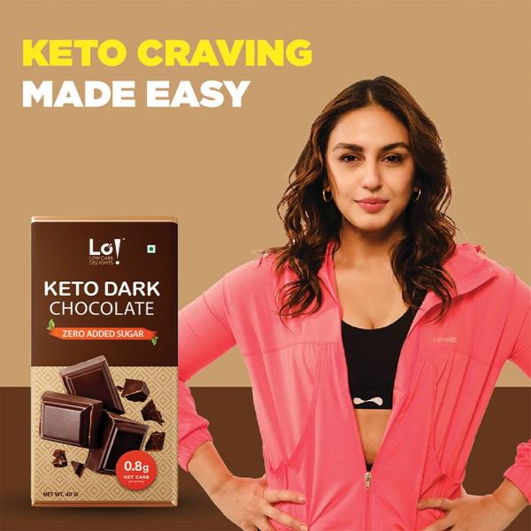 Lo! Foods Dark Keto Chocolates 80 Gms 40 Gms X Pack of 2 view 2