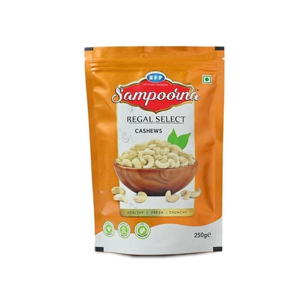 NFP Sampoorna Foods Regal Select Premium Cashews 250g - 100% Natural & Healthy Snack | NFP Sampoorna Foods