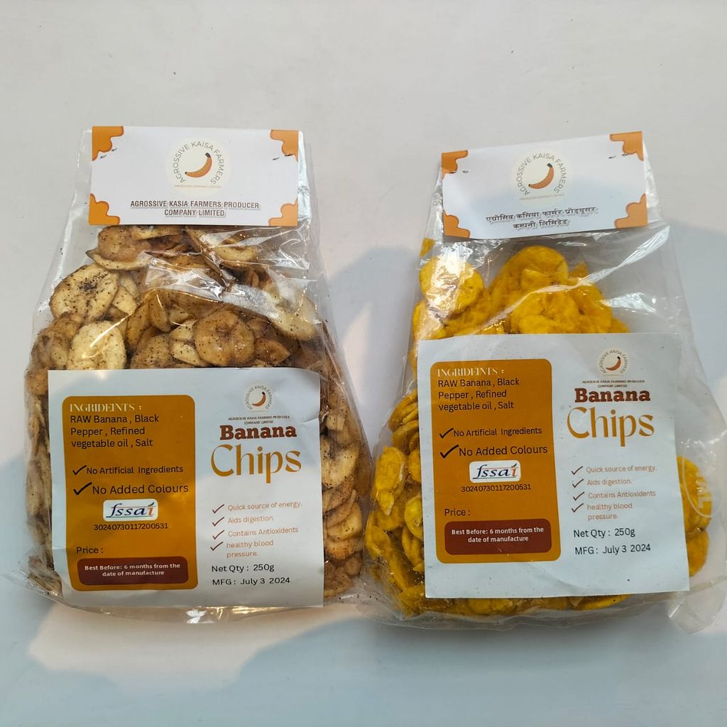 Banana Chips & Banana Kali Mirch Chips (250 gm) view 2