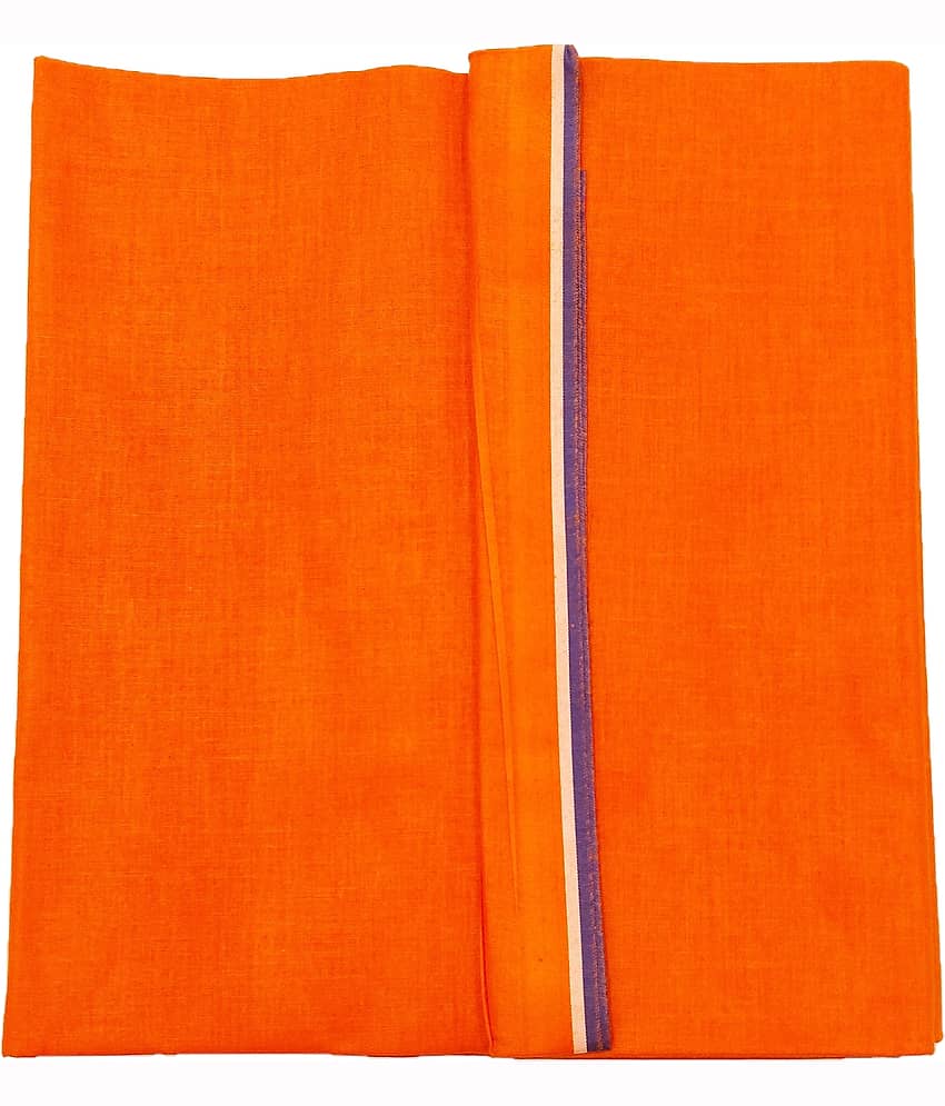 Shyam Handloom Cotton Men's Lungi Orange ( Pack of 1 ) view 2