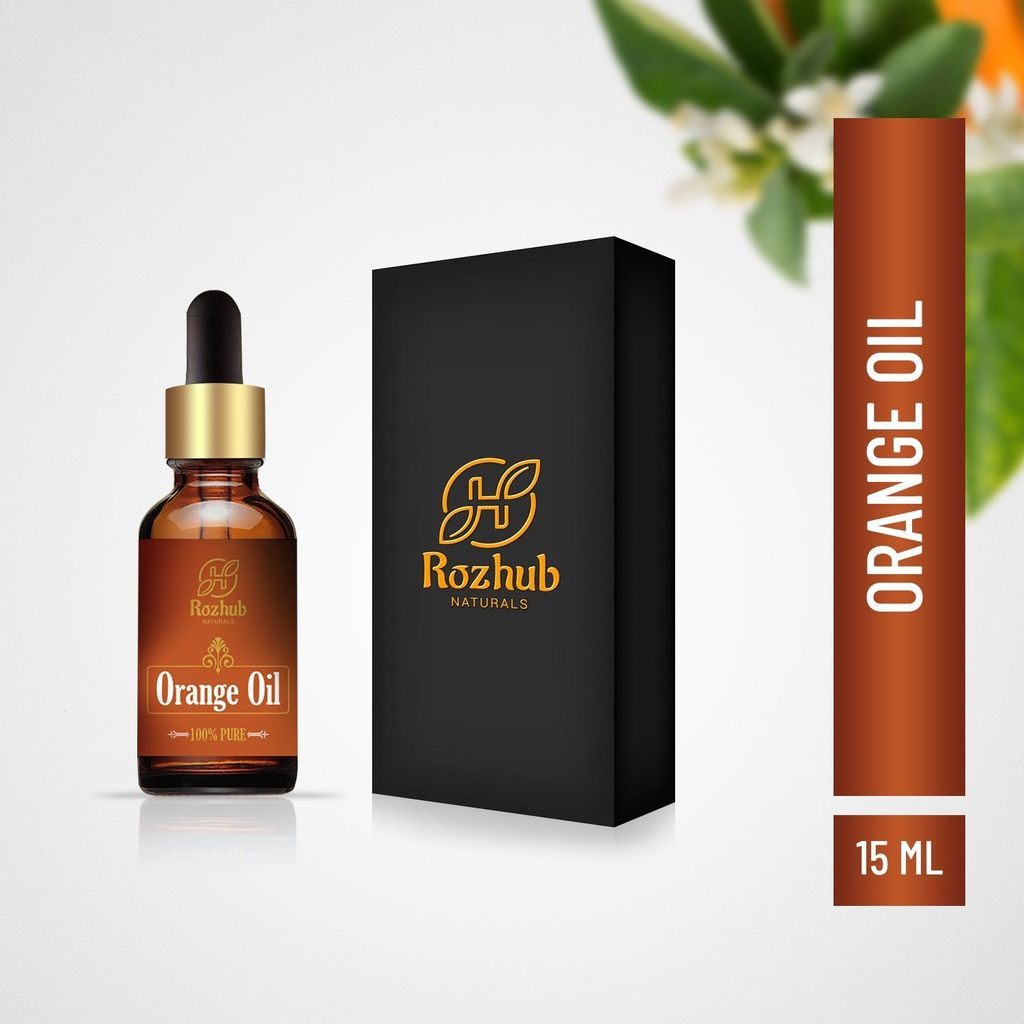 Rozhub Naturals Orange Essential Oils For Skin, Hair and Aromatherapy. 100% Pure, Natural and Undiluted - 15ml view 2