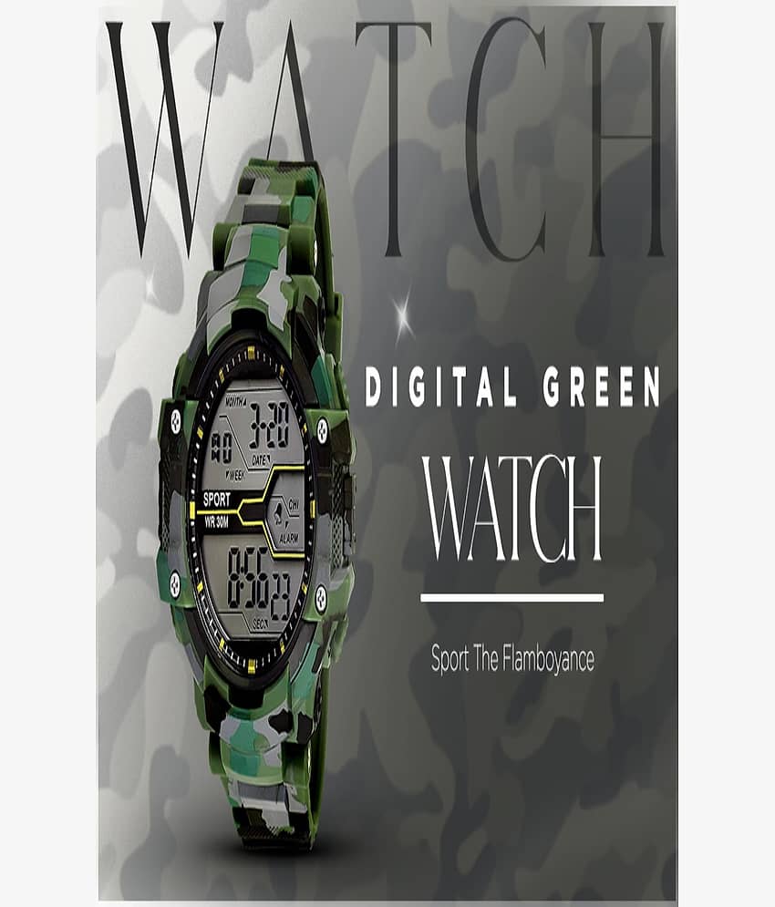Om Collection DIGIARMY Rubber Digital Men's Watch view 2