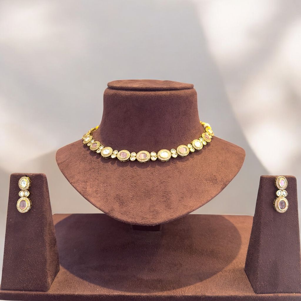 Polki Elegance Necklace Set By Dia Art Jewels view 2