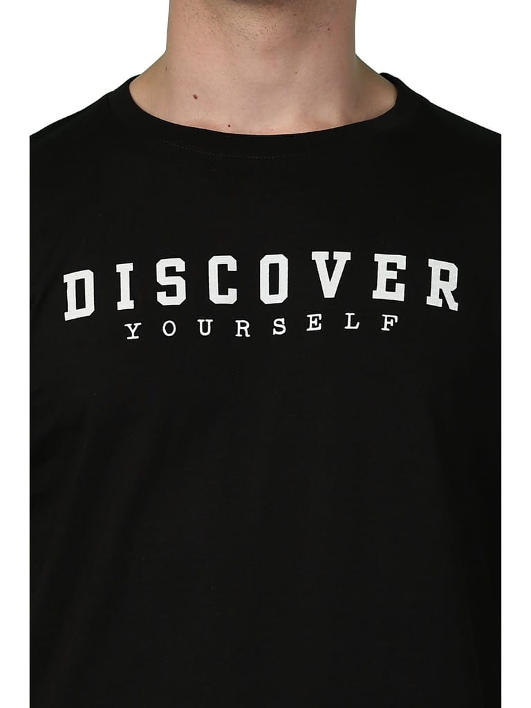 Cotton Black Discover T-Shirt view 2