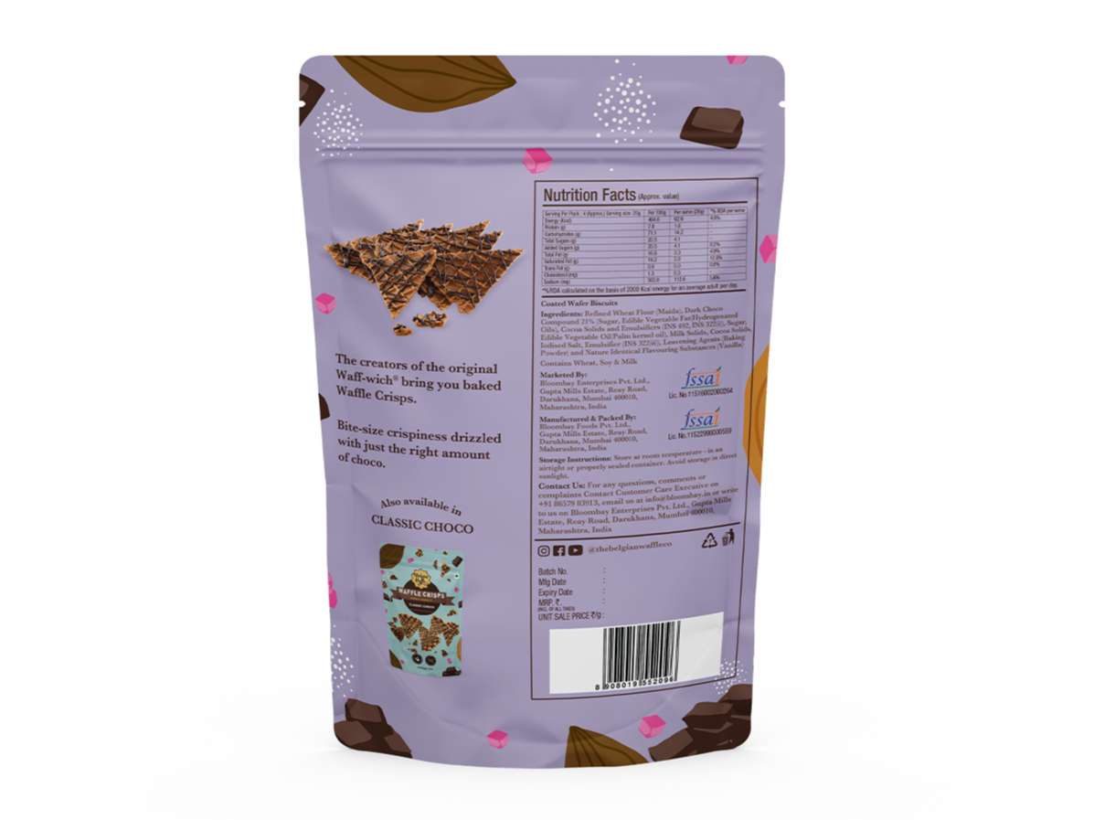 Double Choco Waffle Crisps 85gms view 2