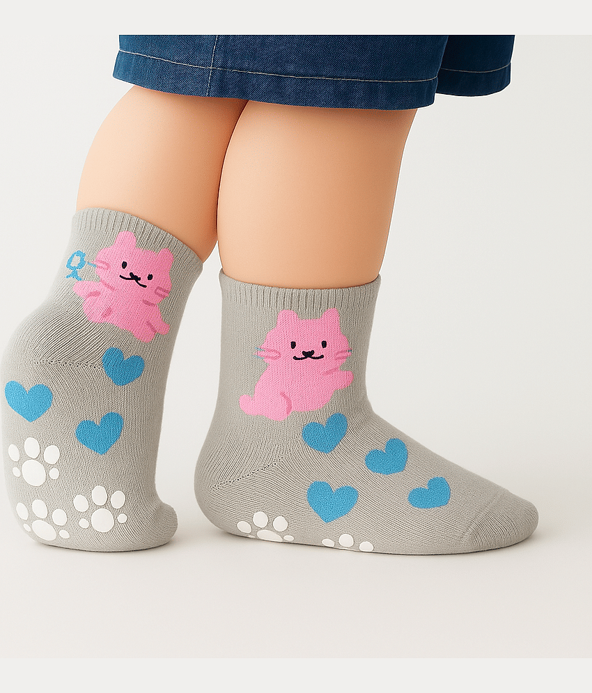 BBYARAJ Pack of 5 Unisex for Baby Cotton Ankle Length Socks ( Beige ) view 2