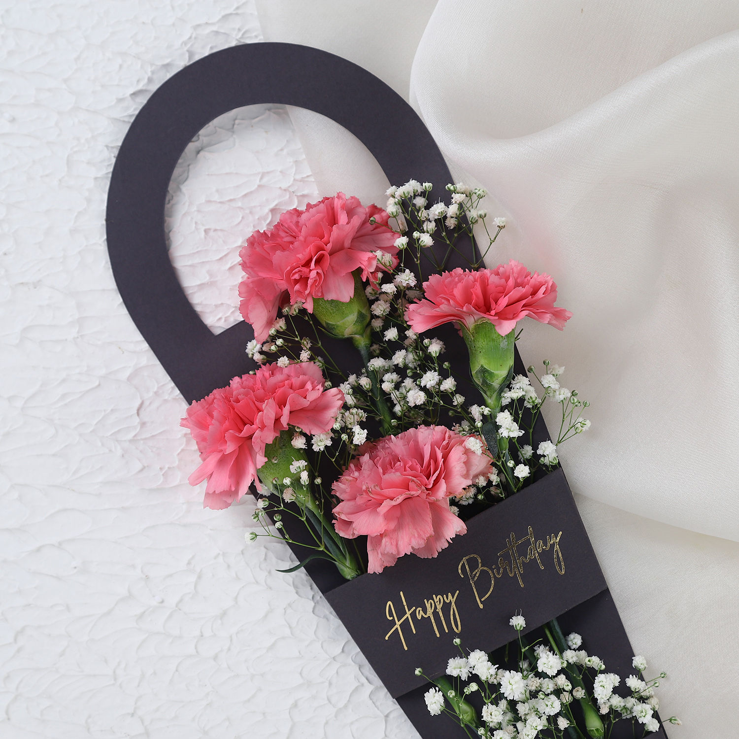 Carnation Birthday Wishes Sleeve For Valentine's Day Gift view 2