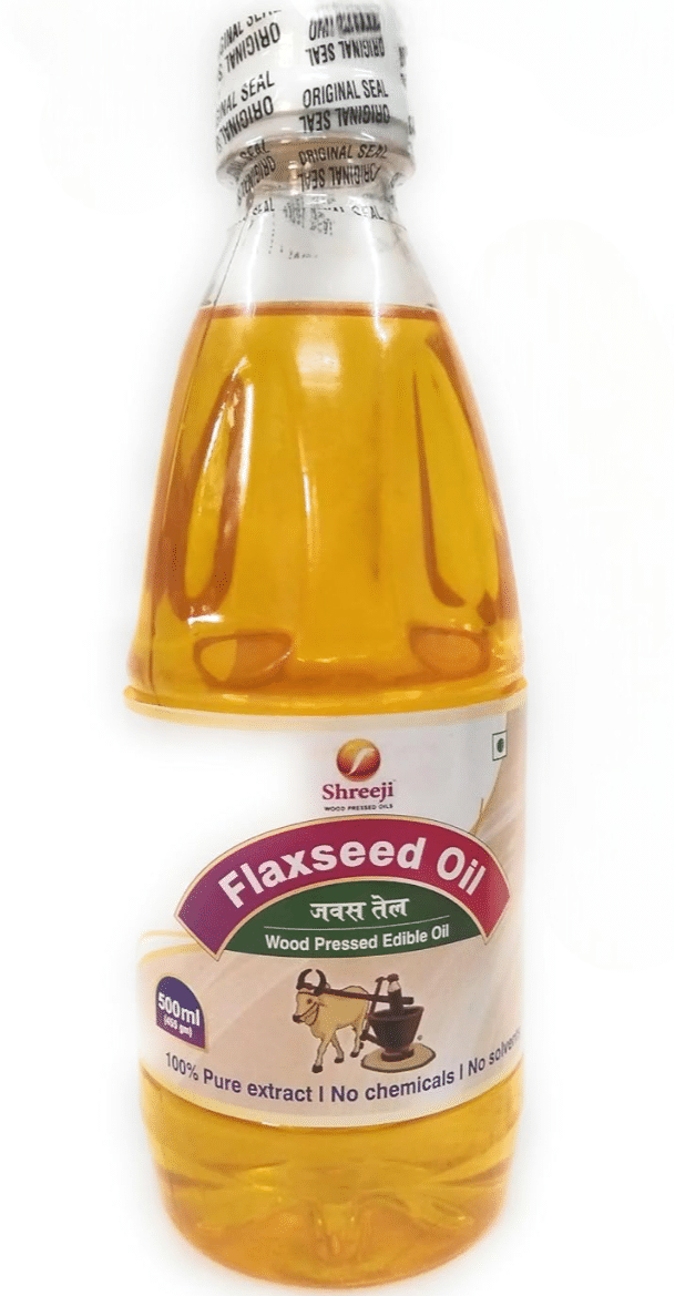 Shreeji Oils Flaxseed Virgin Cold Pressed Edible Oil, 500 ml view 2