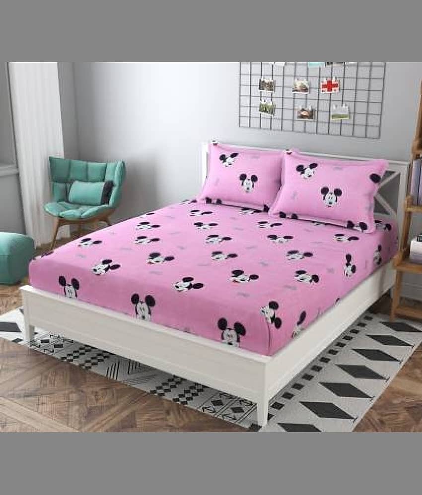 Home Style Polyester Double Bedsheet ( Multicolor ) view 2