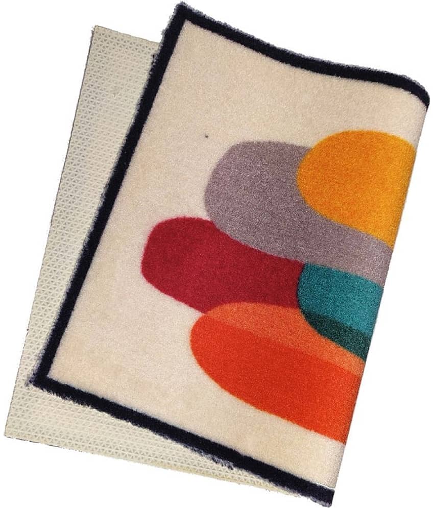 ADIRNY - Anti-skid Polycotton Door Mat ( 59 X 39 cm ) Single - Multi view 2