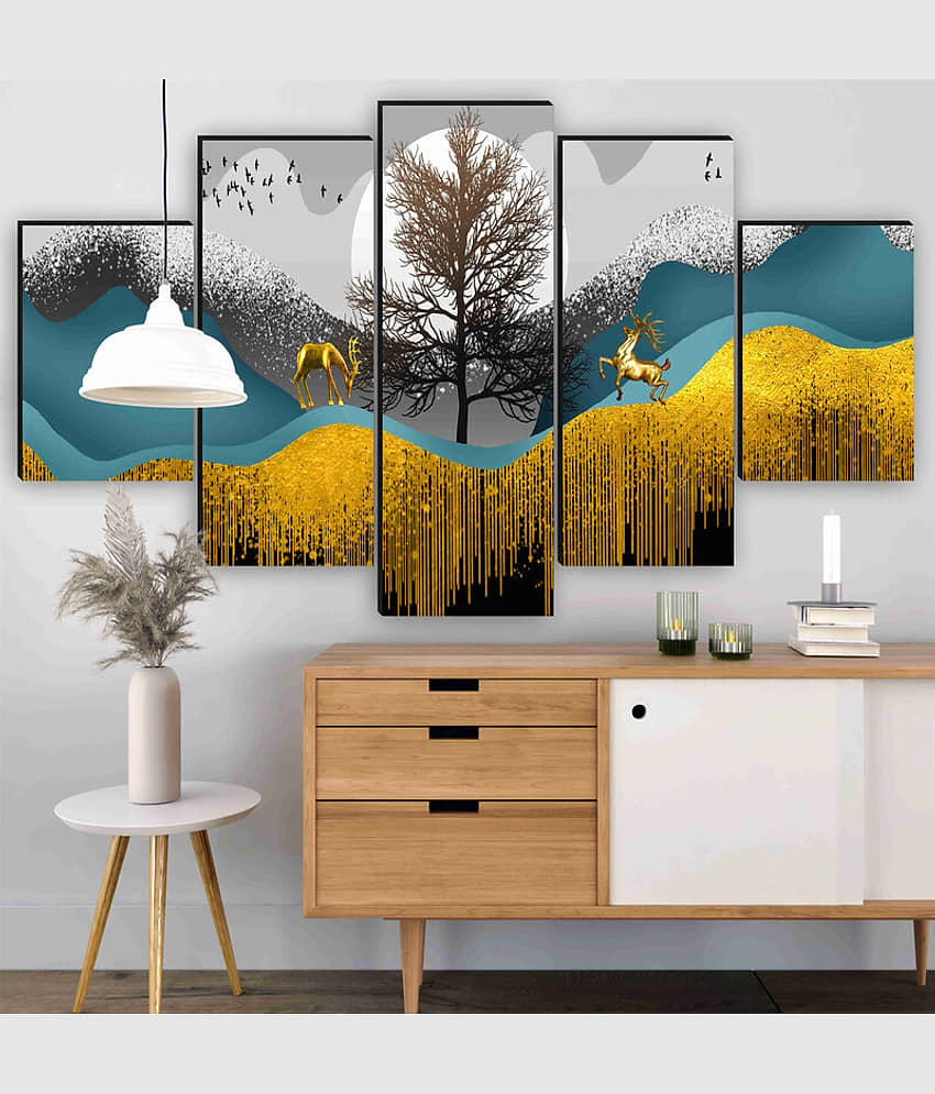 Saf Landscape Painting Without Frame view 2