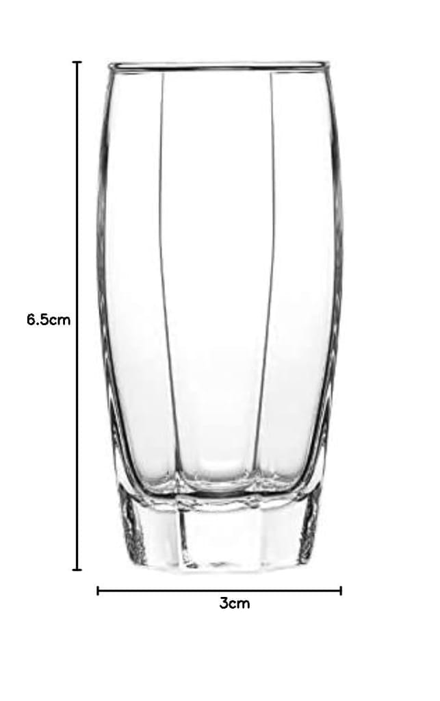 365ML Highball Glass, Glass for Dining Table Juice Heavy Base Tall Bar Drinking Glasses, Juice, Beer, Wine,Cocktails Cold Drink (365ML) view 2