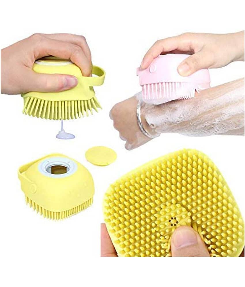 Gatih Scrubber Bathing Brush with Liquid Soap Dispenser No Handle Body Brush