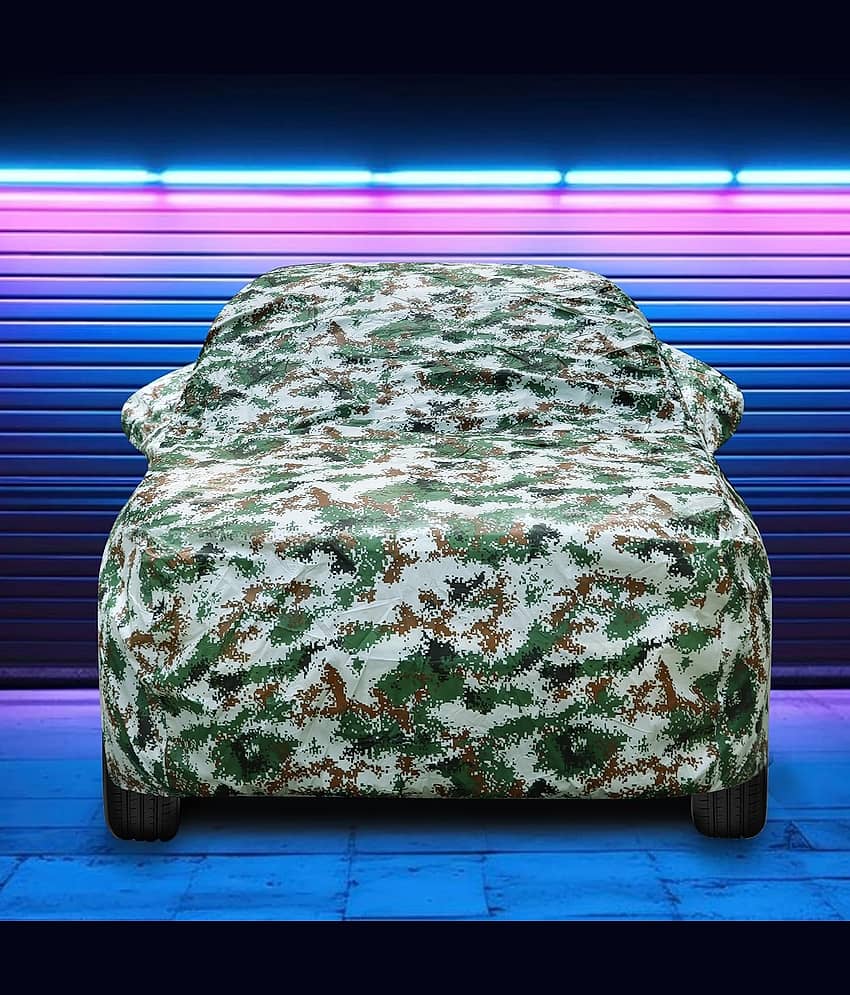 Auto Hub Car Body Cover for Maruti Suzuki All Car Models With Mirror Pocket ( Pack of 1 ) , Green view 2