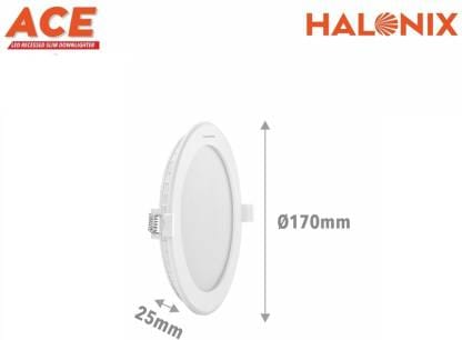 HALONIX Ace 12-watt Round Led recessed slim downlighter 3000K Yellow light Pack 2 Recessed Ceiling Lamp view 2