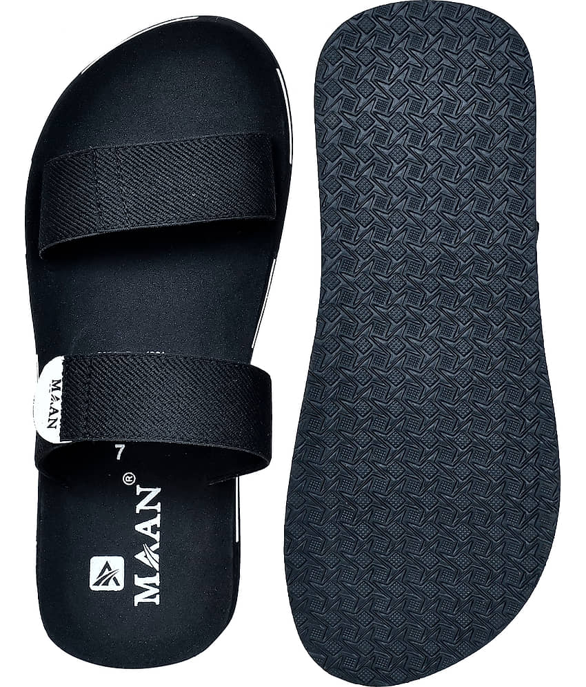 MAAN Black Men's Slide Flip Flop view 2