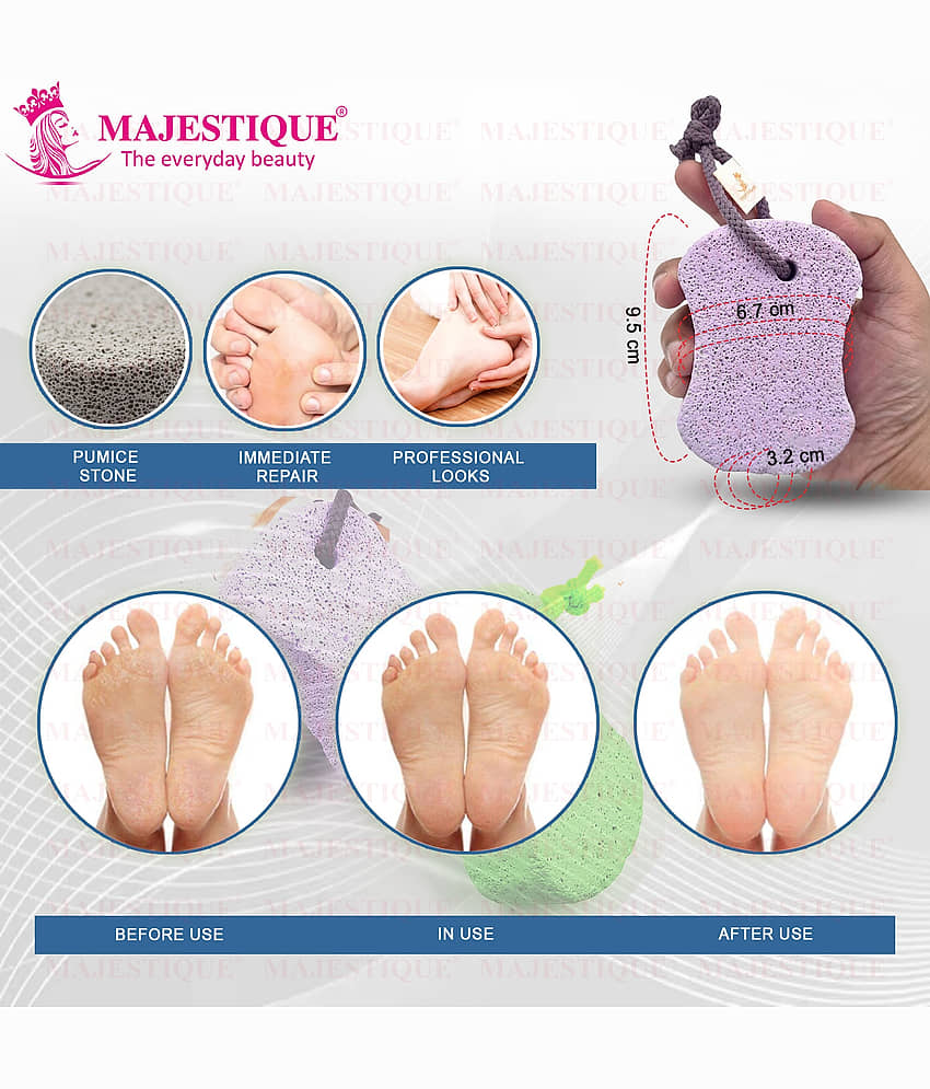 Majestique Pumice Stone Natural Pumice Stone for Feet/Callus Remover/Foot Scrubber Men/Women view 2
