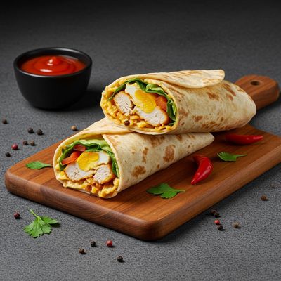 Egg With Chicken Roll