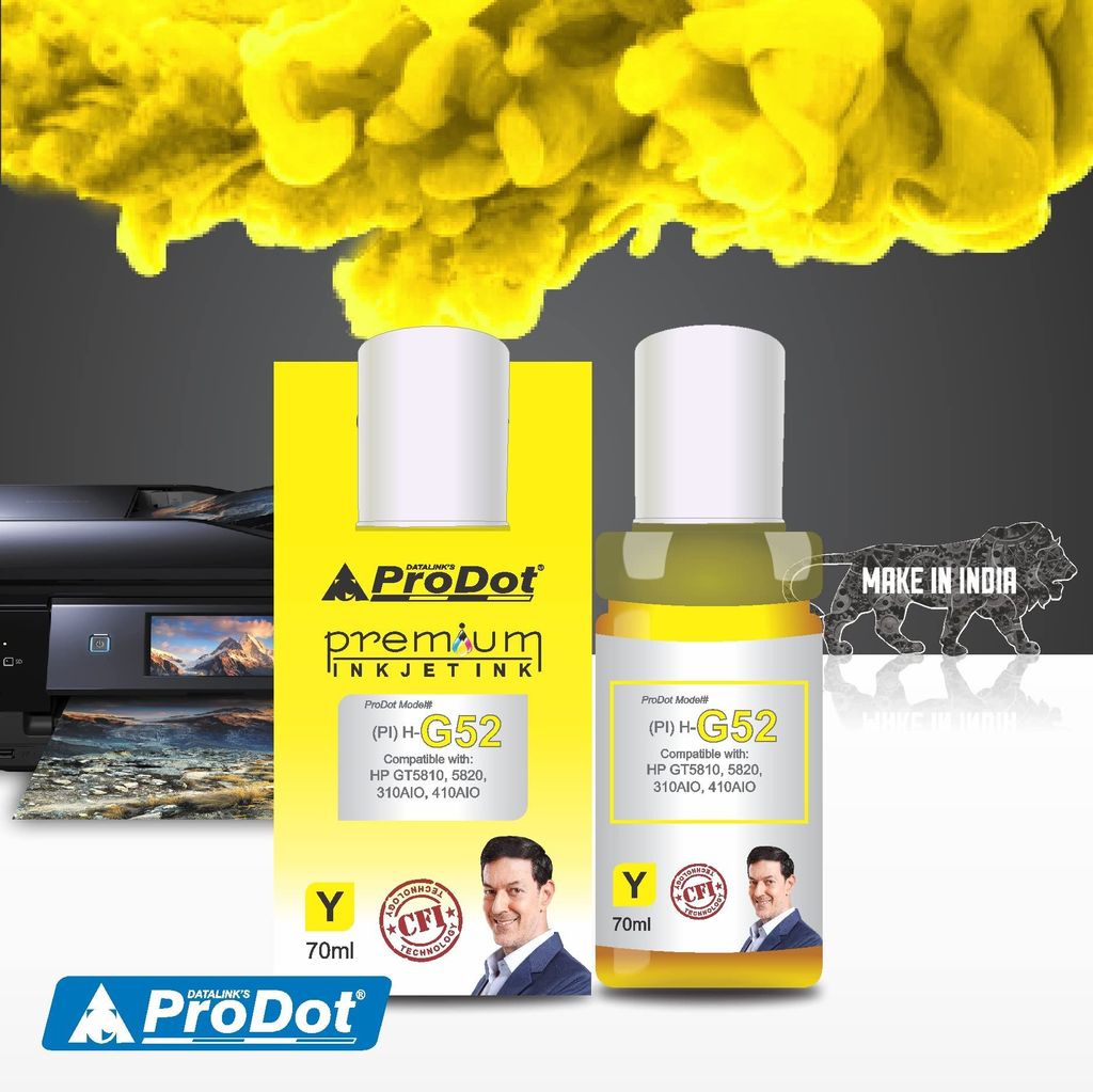 ProDot GT51 GT52 GT 51/52 Inkjet Ink Refill Compatible with HP Deskjet GT5810, 5811, 5820, 5821 Ink Tank AIO 310, 315, 319, 410, 415, 419 Ink Tank Printers view 2