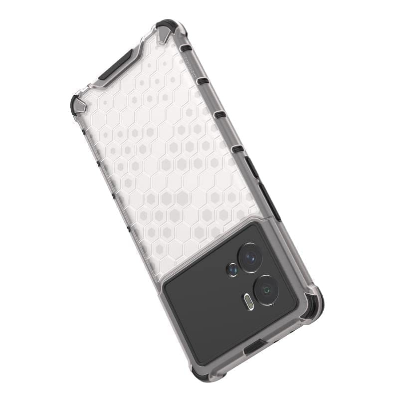 Faircost Hybrid Shockproof Back Cover for iQOO 9 PRO 5G Hard Outside Soft Inside- (Polycabonate::Transparent) view 2