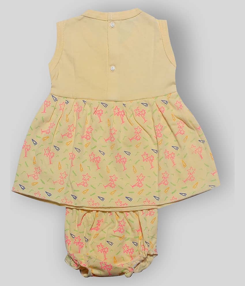 INFANT Pack of 1 Baby Girls 100% Cotton Frocks ( Beige ) view 2